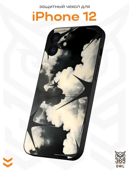 OWL369 Чехол на Apple iPhone 12 с принтом Звезды Y2K