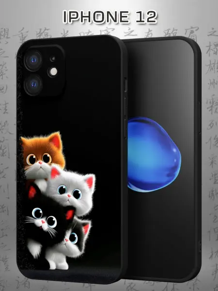 Case Маркет Чехол на iPhone 12 с принтом Коты