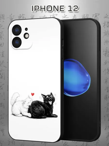 Case Маркет Чехол на iPhone 12 с принтом Котята