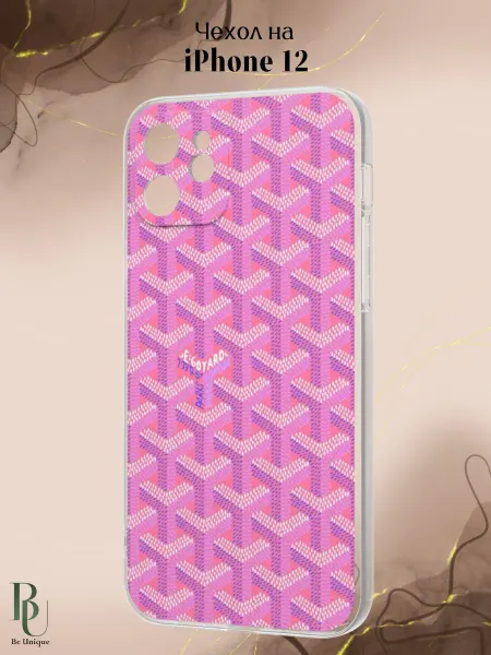 Be Unique Чехол на iPhone 12 с принтом Goyard