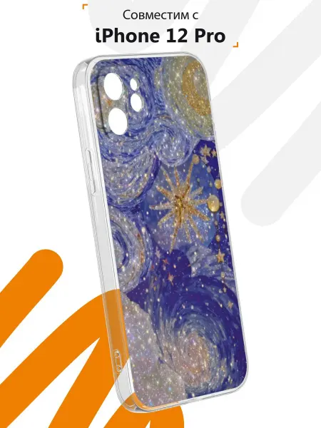 Мобилиус Чехол на iPhone 12 с принтом Коллаж