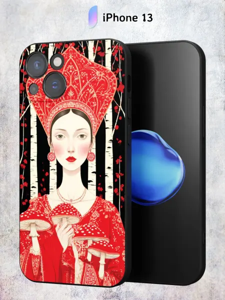 Secret.Case.Store Чехол на iPhone 13 с принтом Девушка