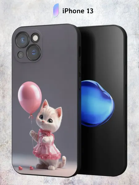 Secret.Case.Store Чехол на iPhone 13 с принтом Котенок