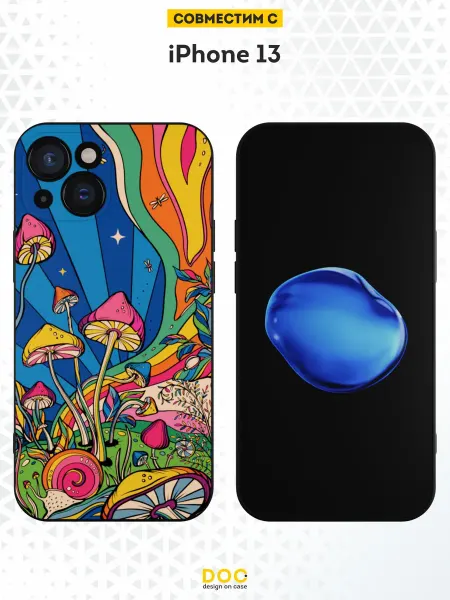DesignOnCase Чехол на iPhone 13 с принтом Грибы