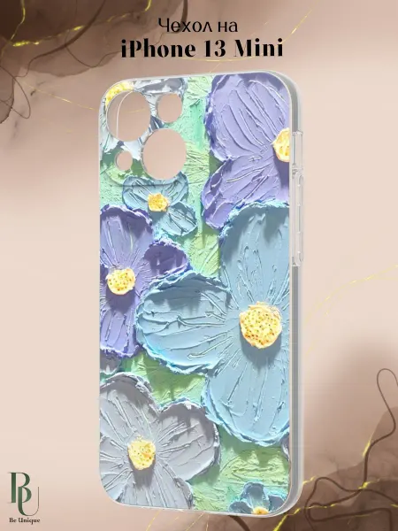 Be Unique Чехол на iPhone 13 mini с принтом Цветы