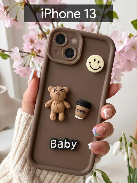 Orangeman Чехол на iPhone 13 с объемными фигурками New