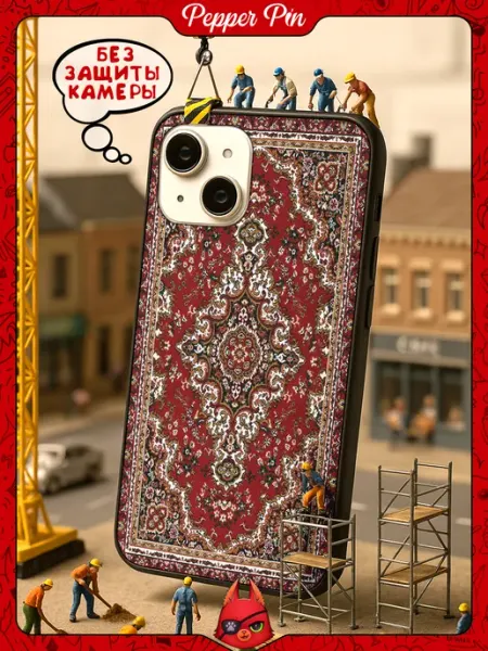 Pepper Pin Прикольный чехол на iPhone 13 с принтом ковер