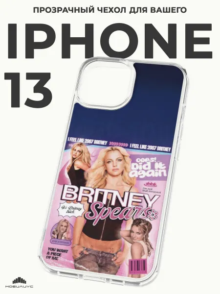 Мобилиус Чехол-бампер на iPhone 13 с принтом Бритни Спирс