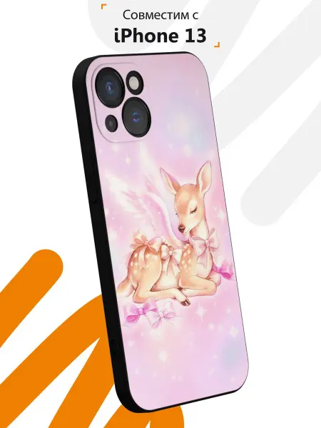 Мобилиус Чехол на iPhone 13 с принтом Оленёнок