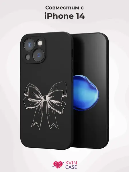 KVIN CASE Чехол на Apple iPhone 14 с принтом Бант