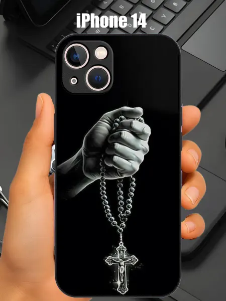 CaseONEshop Чехол на iphone 14 с принтом Иисус крест