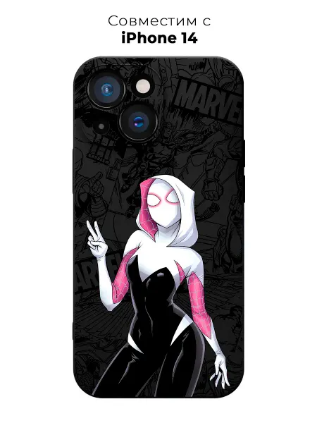 PANCASE Чехол на iPhone 14 с принтом женщина паук