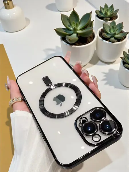 ELNAZ COVER Чехол на iphone 15 MagSafe с защитой камеры