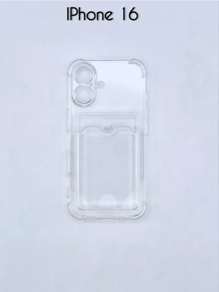 SALMAN COVERS Чехол прозрачный на iphone 16 с карманом