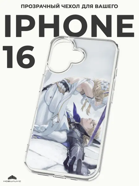 Мобилиус Чехол-бампер на iPhone 16 с принтом Геншин