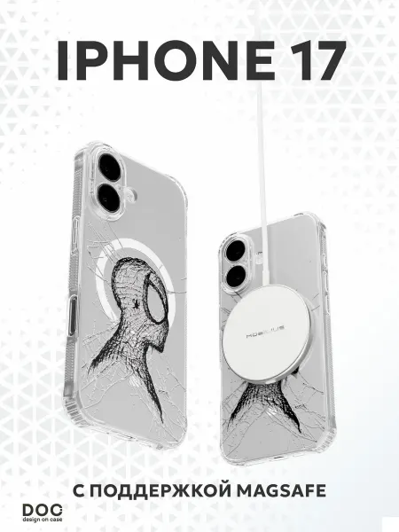 DesignOnCase Чехол с MagSafe на iPhone 17 с принтом Spider man