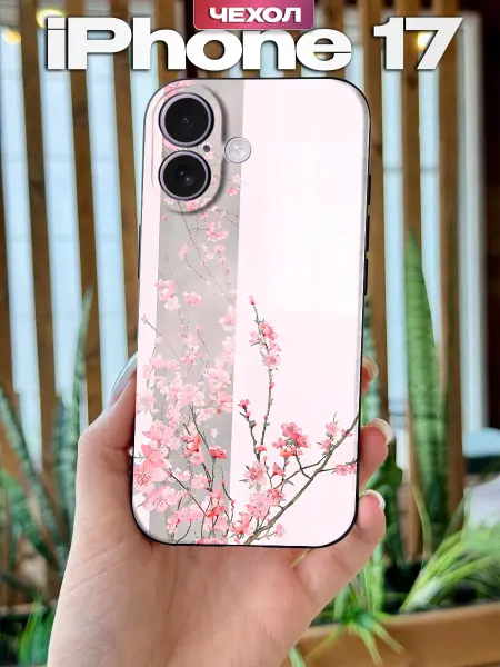 PBl store Чехол на iPhone 17 с милым принтом Сакура