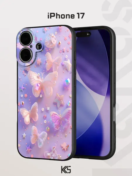 Варибрус Чехол на iPhone 17 с принтом Бабочки