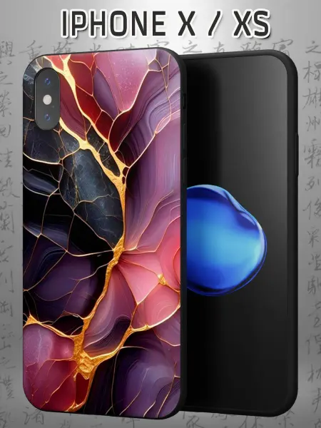 Case Маркет Чехол на iPhone X и XS с принтом Мрамор