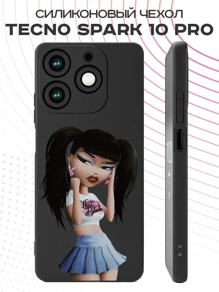 FACTORIA Чехол на Tecno Spark 10 Pro с принтом Кукла Братц