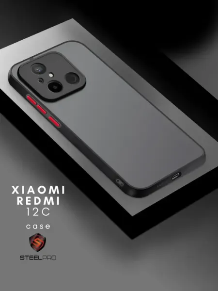 SteelPro Чехол на Xiaomi Redmi 12C с защитой камеры