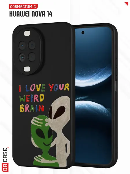DACase Чехол на Huawei Nova 14 с принтом Надпись