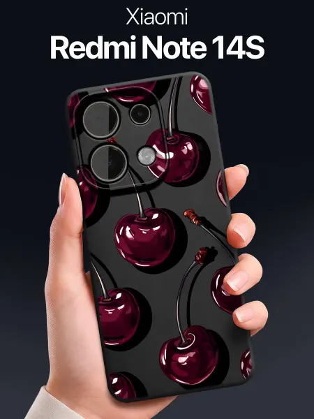 SCDesign Чехол на Redmi Note 14S с вишнями