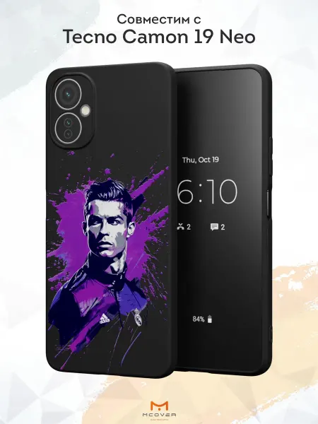 Мобилиус Чехол на Tecno Camon 19 Neo с принтом Криштиану Роналду