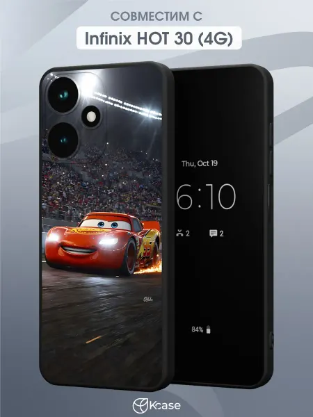 Kcase Чехол на Infinix HOT 30 (4G) с принтом Молния Макквин