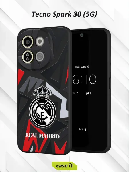 Case it Чехол на Tecno Spark 30 5Gс принтом FC Barcelona