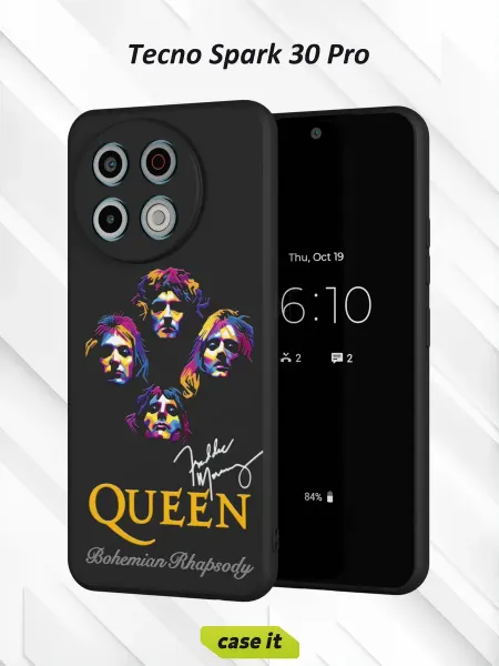 Case it Чехол на Tecno Spark 30 Proс принтом Queen