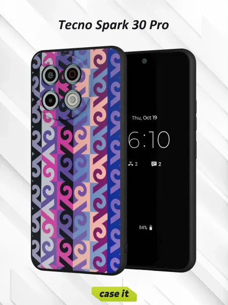 Case it Чехол на Tecno Spark 30 Proс принтом Абстракция