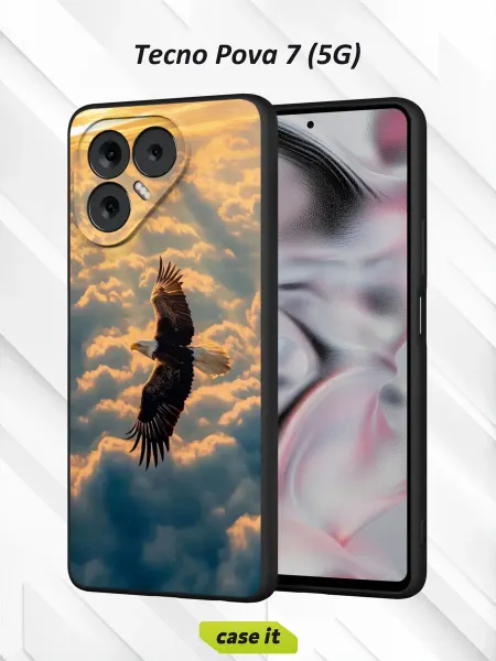 Case it Чехол на Tecno Pova 7с принтом Орёл