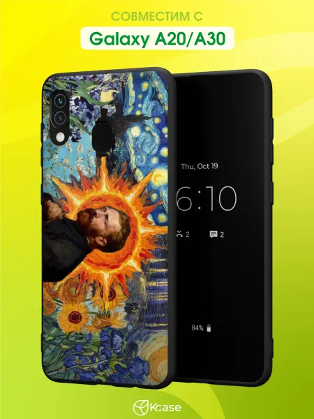 Kcase Чехол на Samsung A30 и A20 с принтом Ван Гог