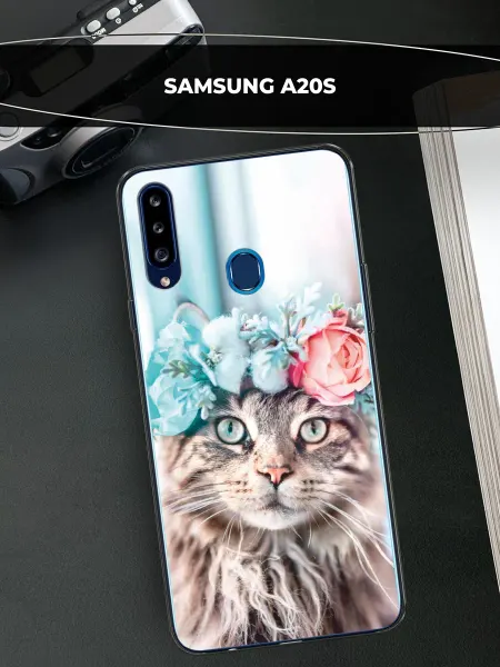 Samsung Чехол на Galaxy A20s кот