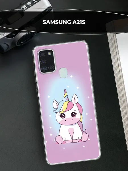 Samsung Чехол на Galaxy A21s единорог
