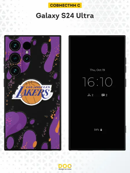 DesignOnCase Чехол на Samsung Galaxy S24 Ultra с принтом Lakers