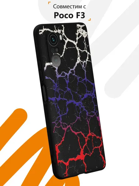 Мобилиус Чехол на Xiaomi Poco F3 с принтом Флаг России
