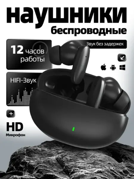 Беспроводные внутриканальные наушники с микрофоном
