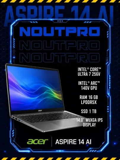 Ноутбук Acer Aspire 14 AI Ultra 7 256V RAM 16GB SSD 1TB 14.0" WUXGA IPS Display