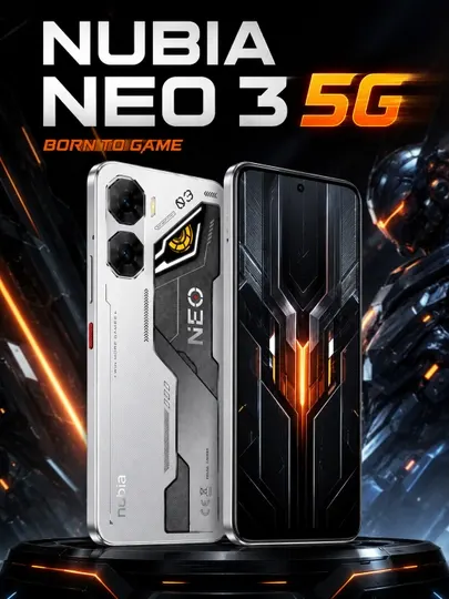 ZTE Nubia Neo 3 5G 8/256GB – Игровой смартфон,AMOLED 120 Гц,UNISOC T8300,6000 мАч,50 МП