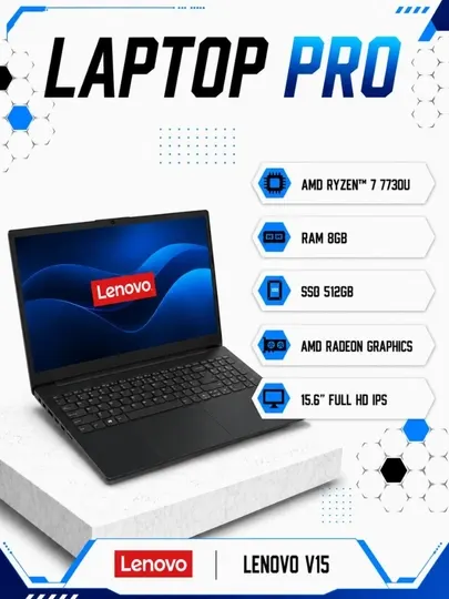 Ноутбук HP 15 AMD Ryzen™ 7 7730U RAM 8GB SSD 512GB 15.6″ Full HD IPS
