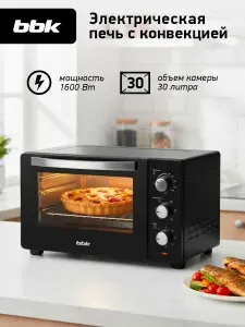BBK Духовка электрическая настольная с конвекцией OE3037M, 30 л