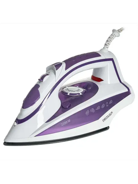 Утюги Утюг DELTA LUX DL-352 белый с фиолетовым 2200 Вт