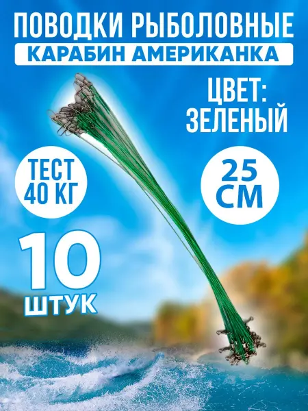 Fish fortune Рыболовные поводки для рыбалки 25 см тест 40 килограмм