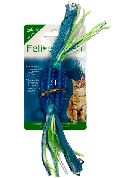 FELINE CLEAN Игрушка Clean Dental Конфета с лентами для кошек 1 шт
