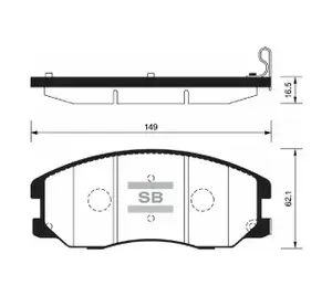 SANGSIN BRAKE Колодки тормозные SP1204
