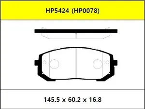 HSB Колодки тормозные HP5424