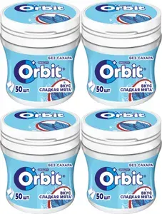Жевательная резинка Orbit Сладкая мята, без сахара, 6 шт по 68 г