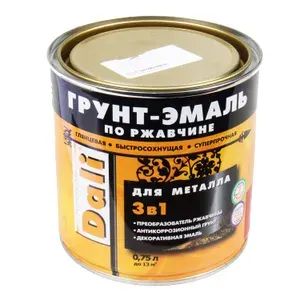DALI Грунт-эмаль по ржавчине 3в1 графитовая, серый 0.75л